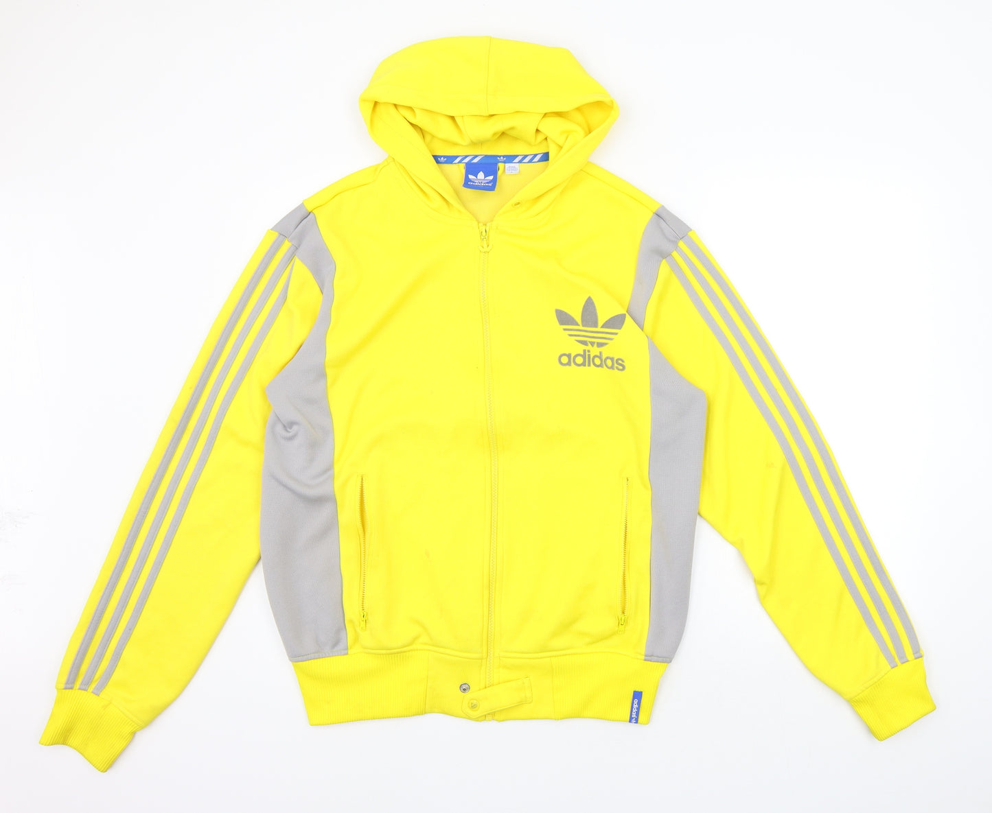 adidas Womens Yellow   Full Zip Jumper Size L  - NEEDS A GOOD CLEAN