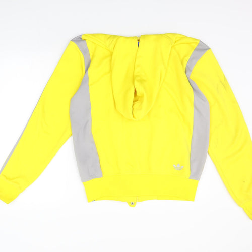 adidas Womens Yellow   Full Zip Jumper Size L  - NEEDS A GOOD CLEAN