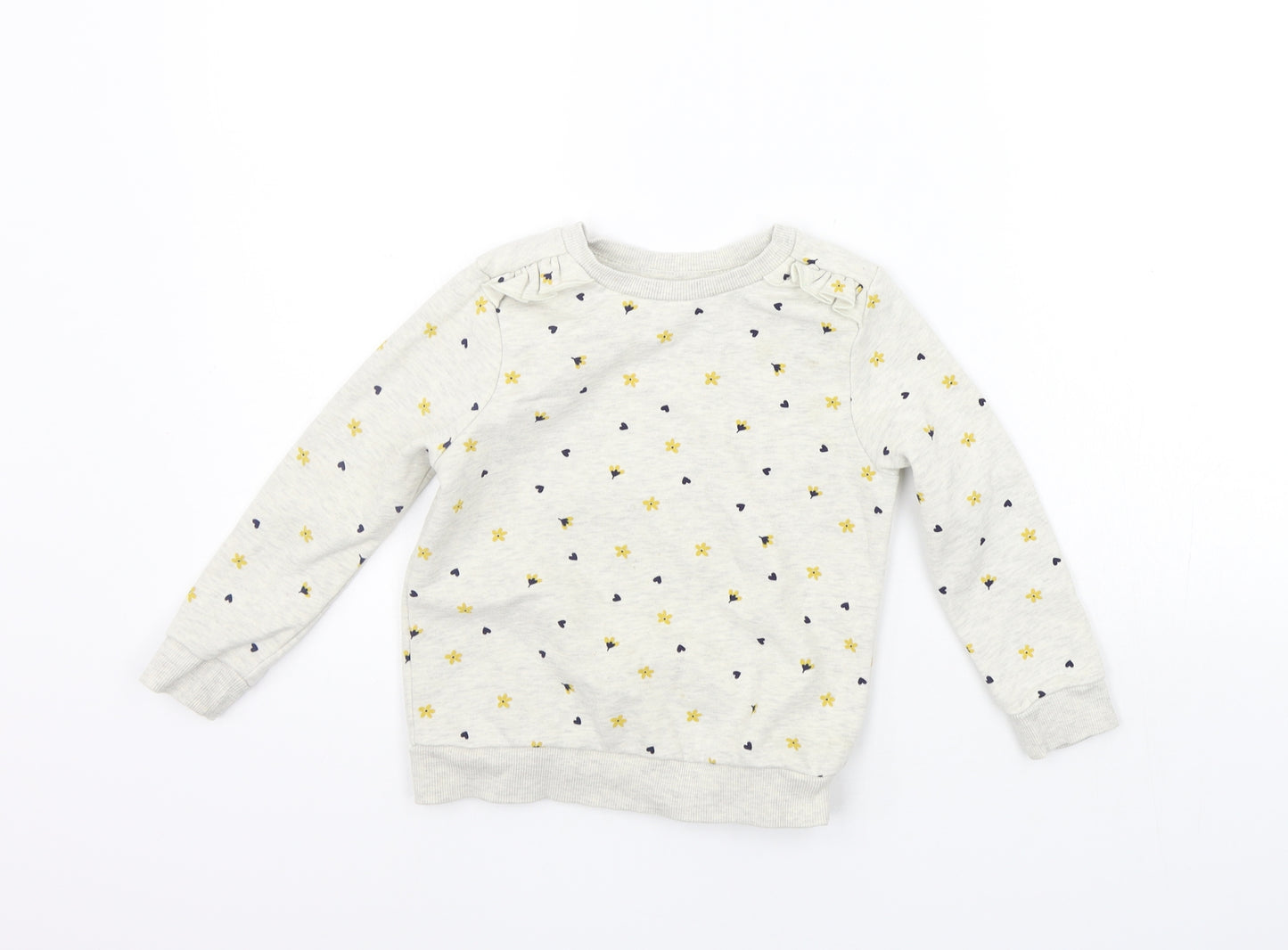 George Girls Beige Polka Dot  Pullover Jumper Size 3-4 Years
