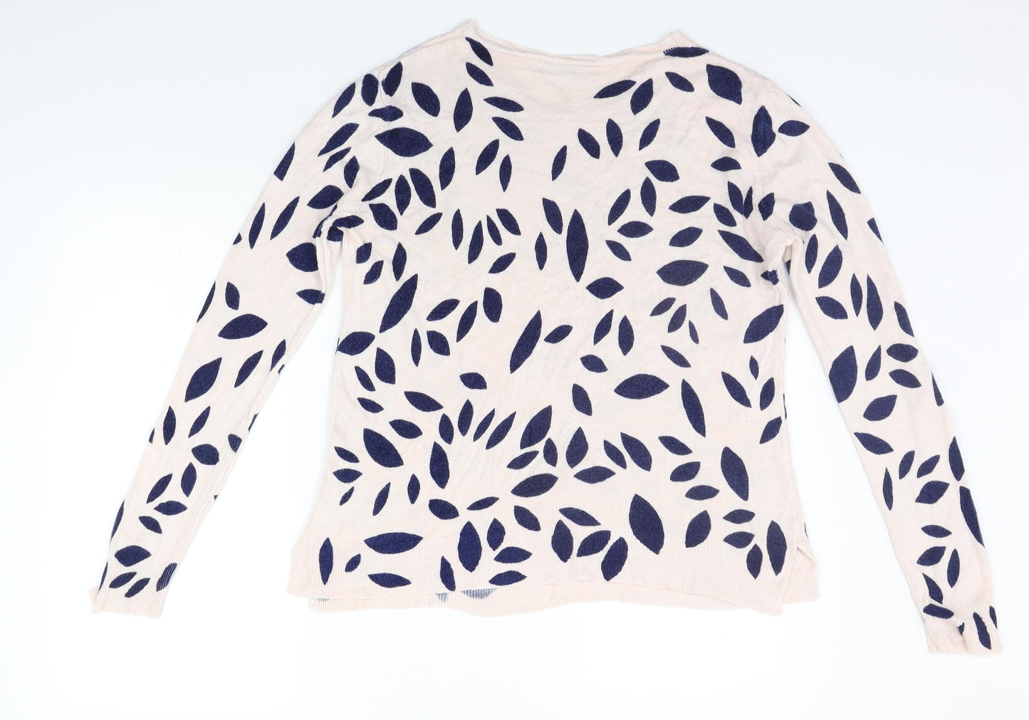 Marks and Spencer Womens Pink Geometric  Pullover Jumper Size 16