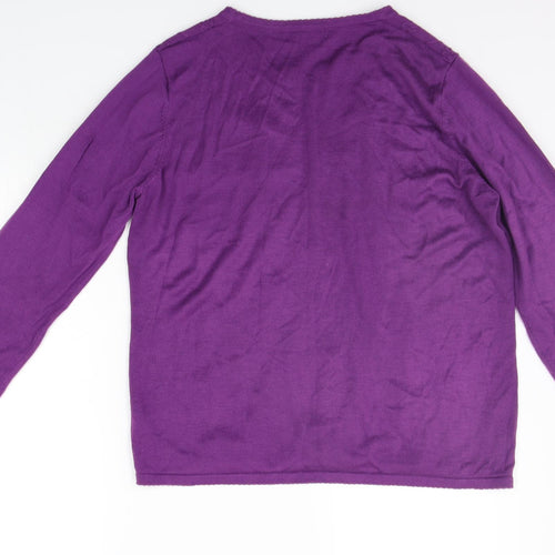 BONMARCHE Womens Purple   Cardigan Jumper Size M