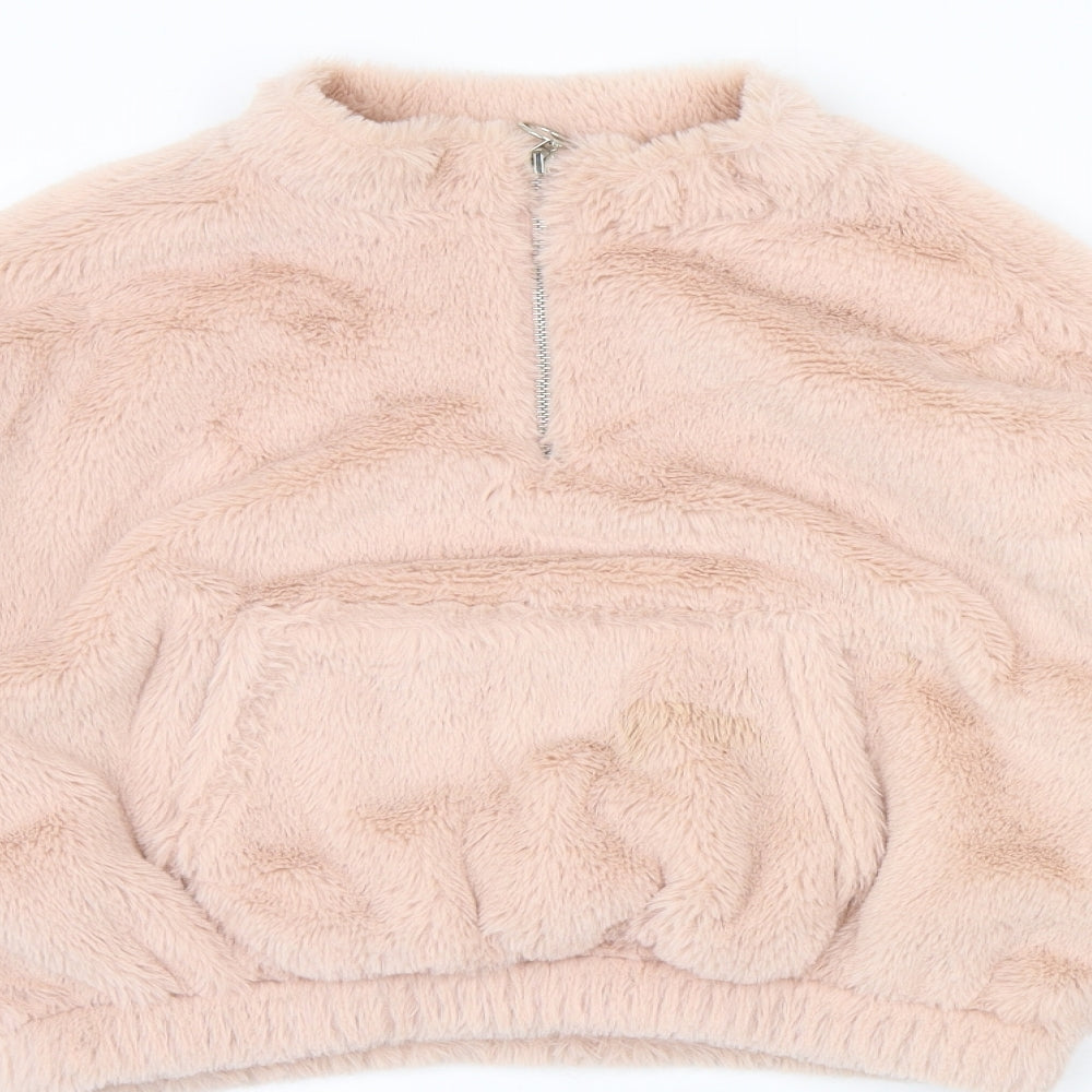 New Look Girls Pink   Full Zip Hoodie Size 14-15 Years  - washable mark