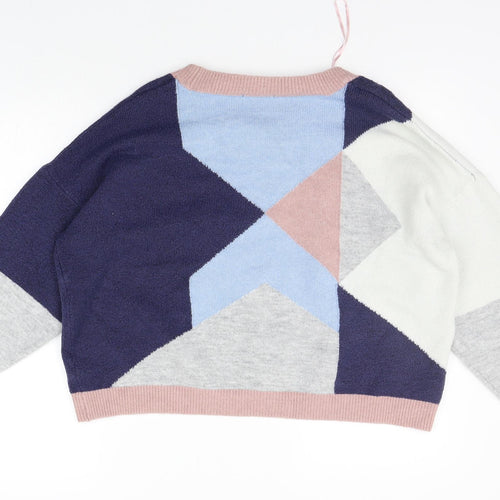 George Womens Grey Geometric  Pullover Jumper Size 22