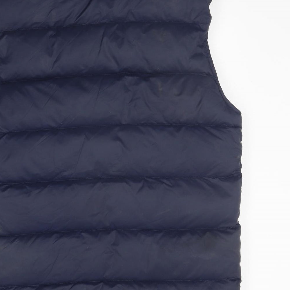 Jack Wills Womens Blue Houndstooth  Gilet Coat Size M