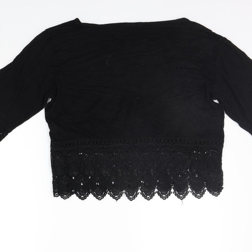 Boohoo Womens Black   Basic T-Shirt Size 10