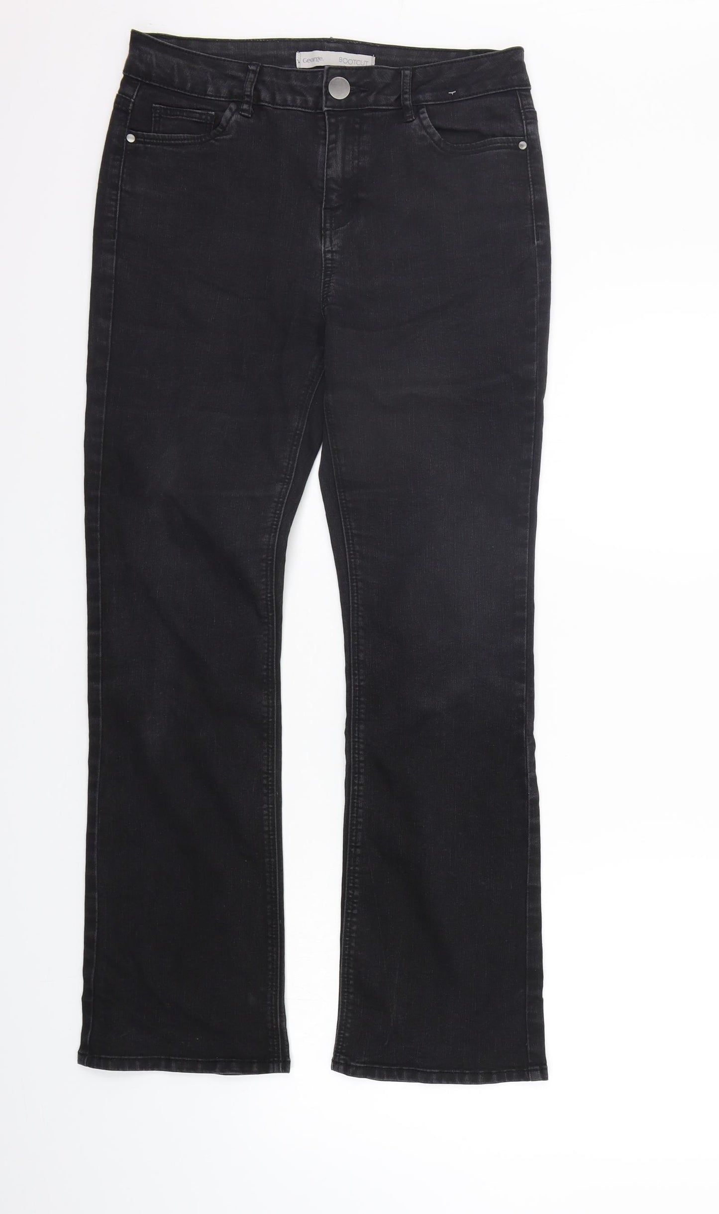George Womens Black   Straight Jeans Size 10 L28 in