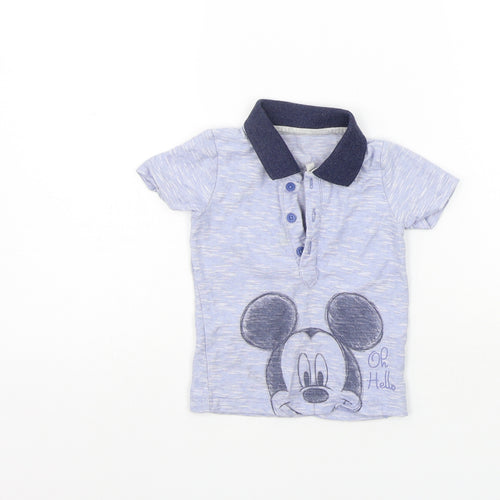 George Baby Blue   Basic T-Shirt Size 6-9 Months  - washable mark
