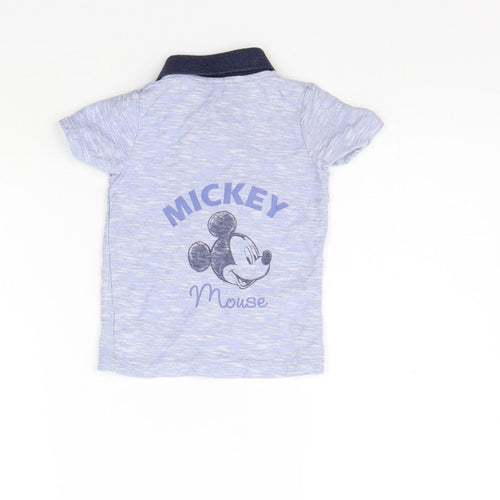 George Baby Blue   Basic T-Shirt Size 6-9 Months  - washable mark