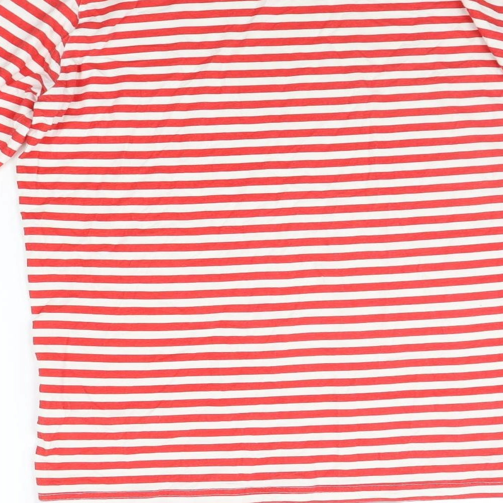Topman Mens Red Striped   T-Shirt Size S