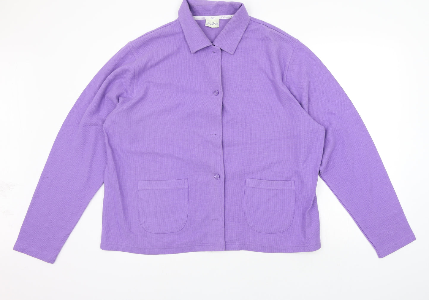 Joie de Vivre Womens Purple   Basic Button-Up Size XL