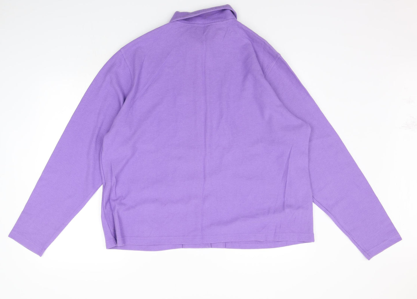 Joie de Vivre Womens Purple   Basic Button-Up Size XL
