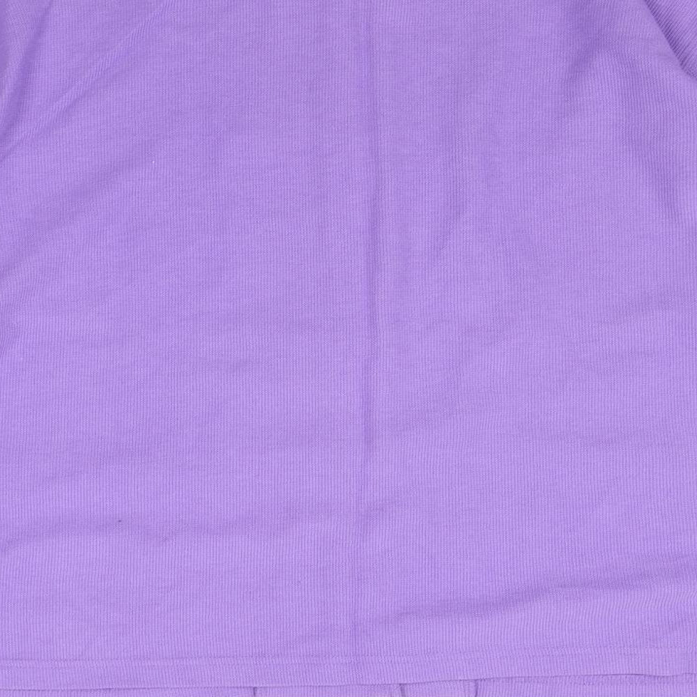 Joie de Vivre Womens Purple   Basic Button-Up Size XL