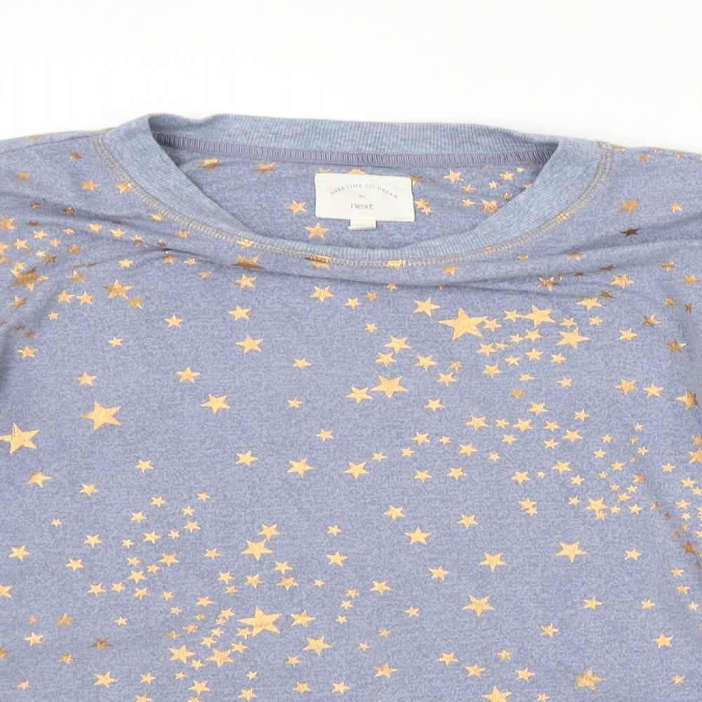 NEXT Womens Blue Geometric  Top Pyjama Top Size M
