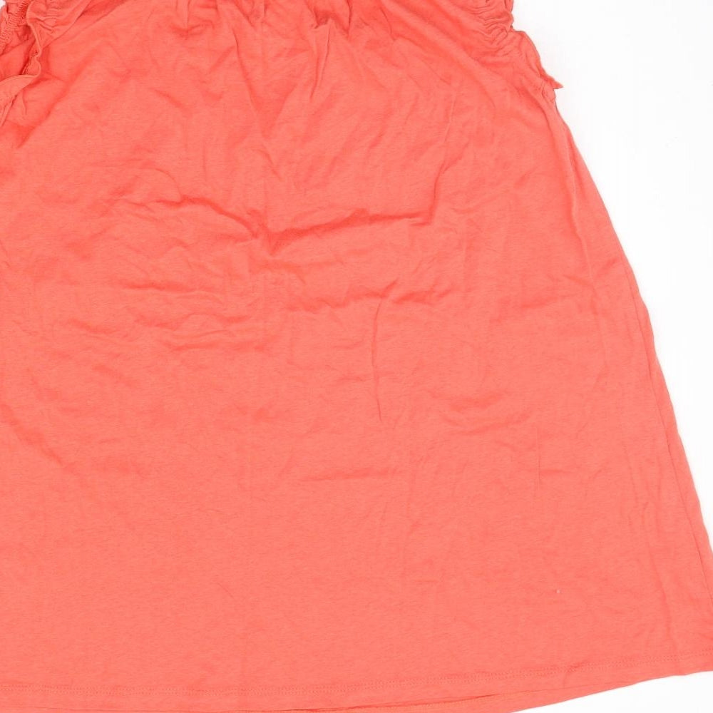 TU Womens Orange Houndstooth  Basic Tank Size 14