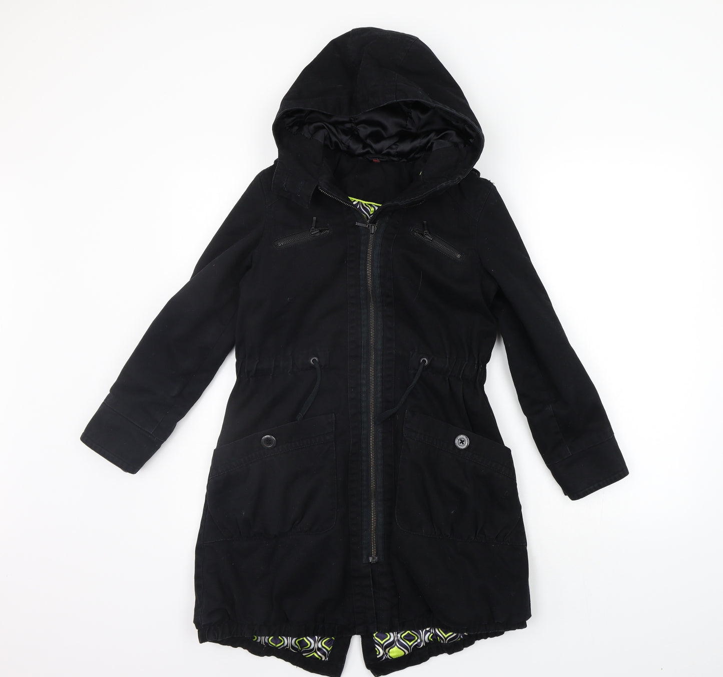 Baker Girls Black Ikat  Jacket Coat Size 11 Years