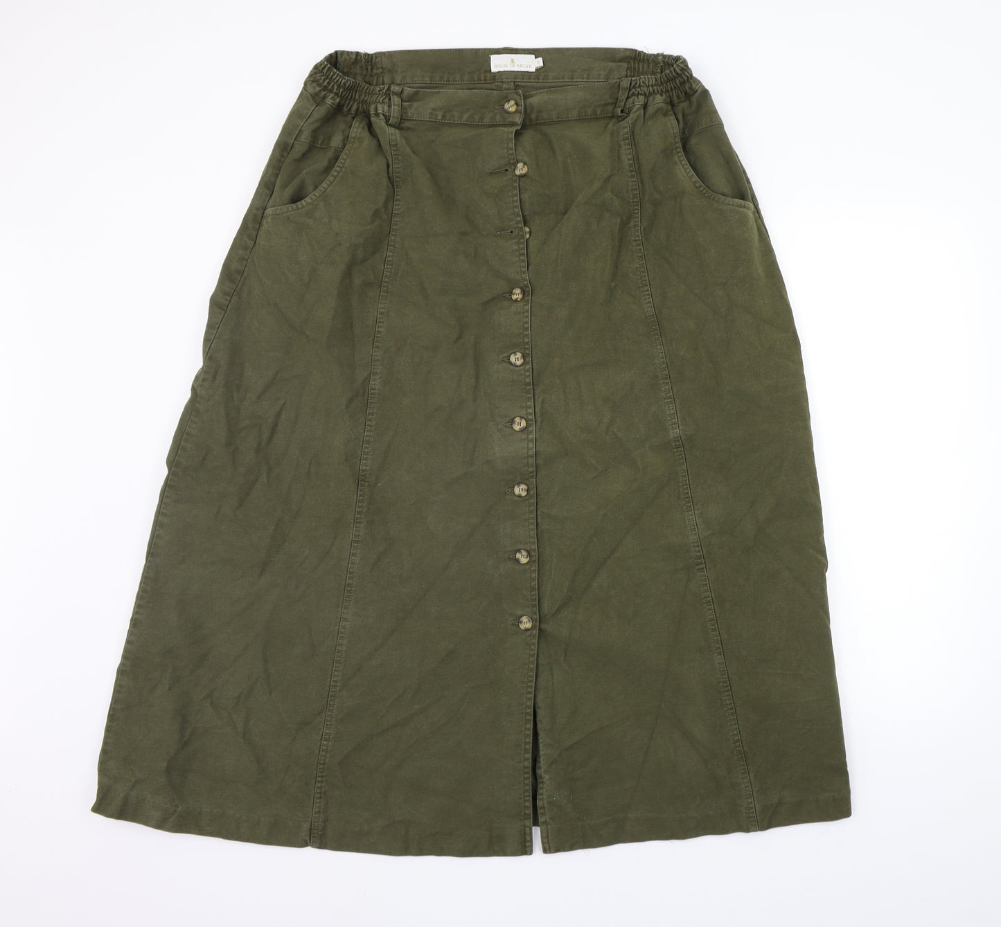 House of Bruar  Womens Green   A-Line Skirt Size 20