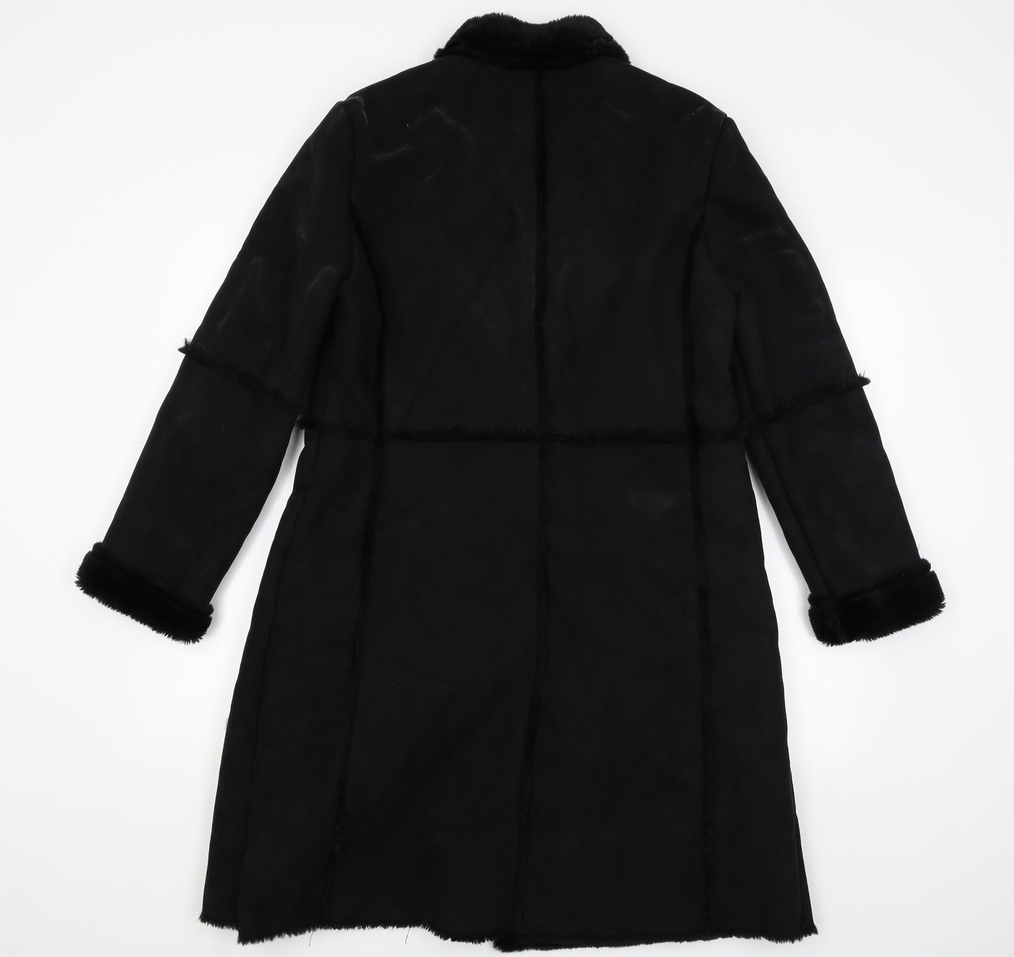 New Look Womens Black   Overcoat Coat Size 14