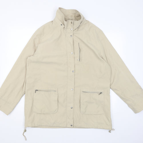 NuAge Womens Beige   Rain Coat Coat Size 18