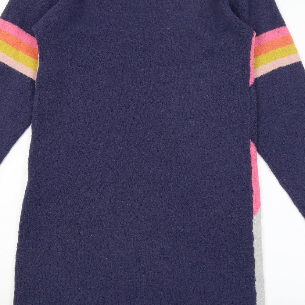 NEXT Girls Blue Argyle/Diamond  Pullover Jumper Size 13 Years