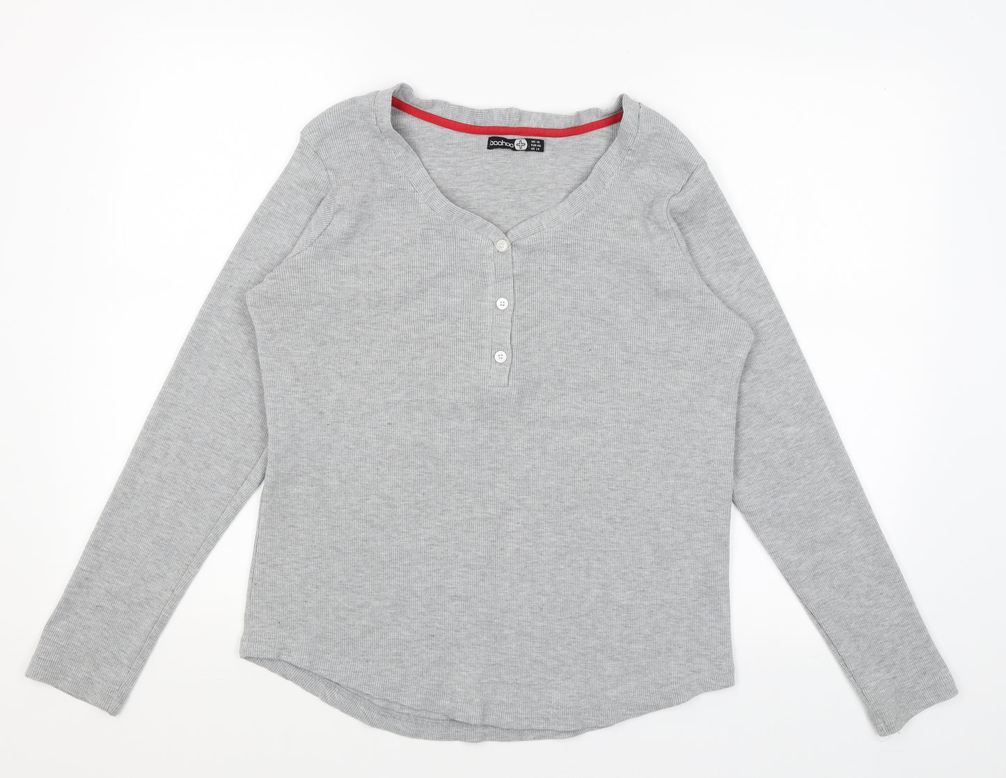 Boohoo Womens Grey   Basic T-Shirt Size 18