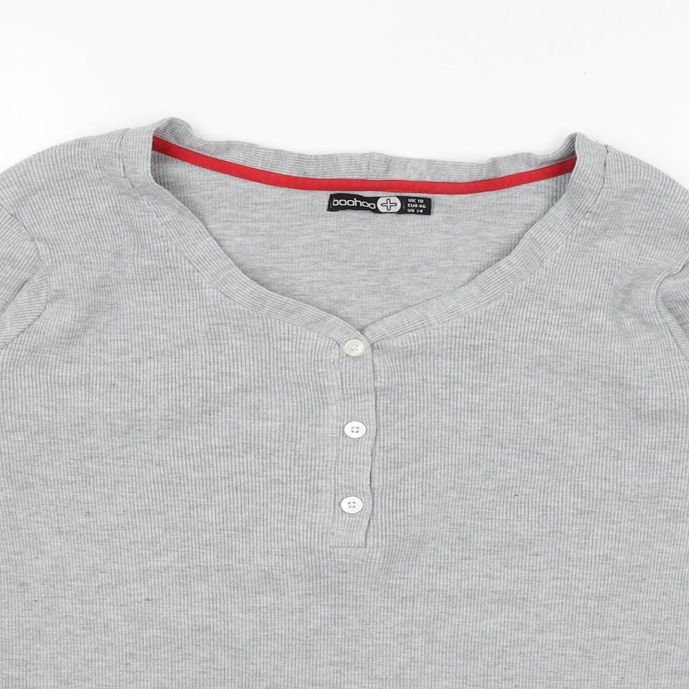 Boohoo Womens Grey   Basic T-Shirt Size 18