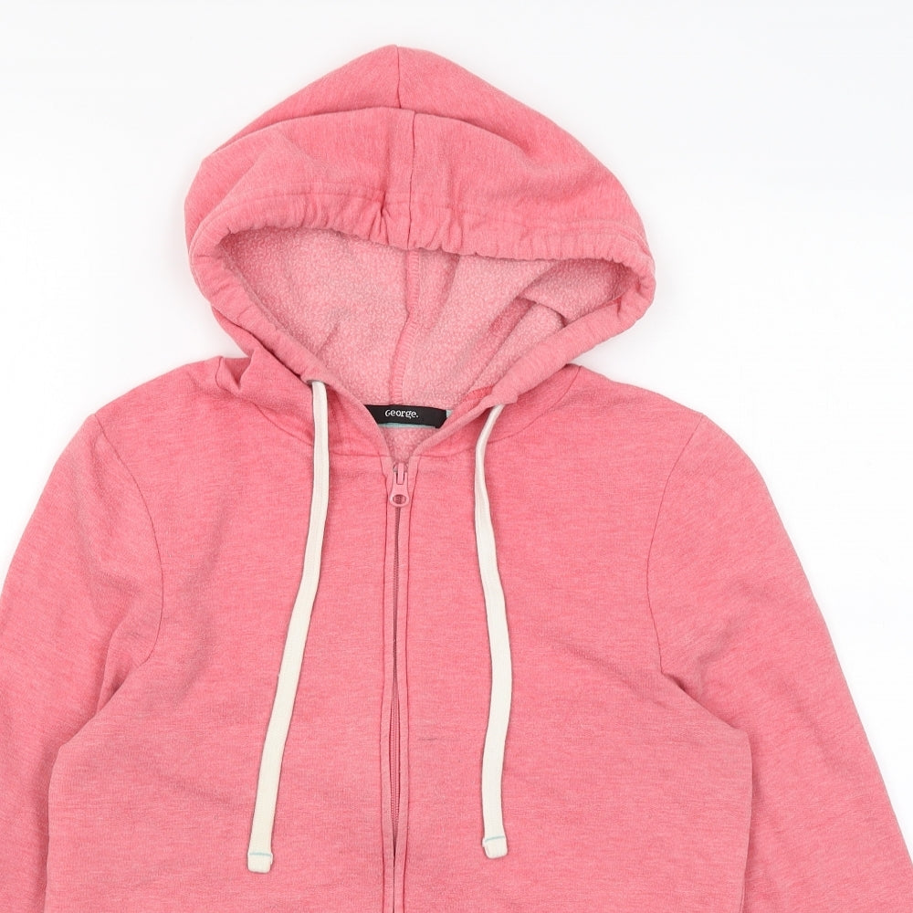 George Womens Pink   Full Zip Hoodie Size 8