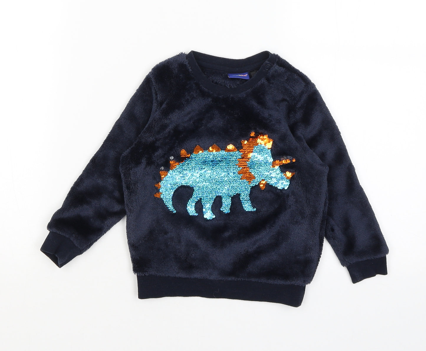 Lupilu Baby Blue   Pullover Jumper Size 18-24 Months  - Triceratops