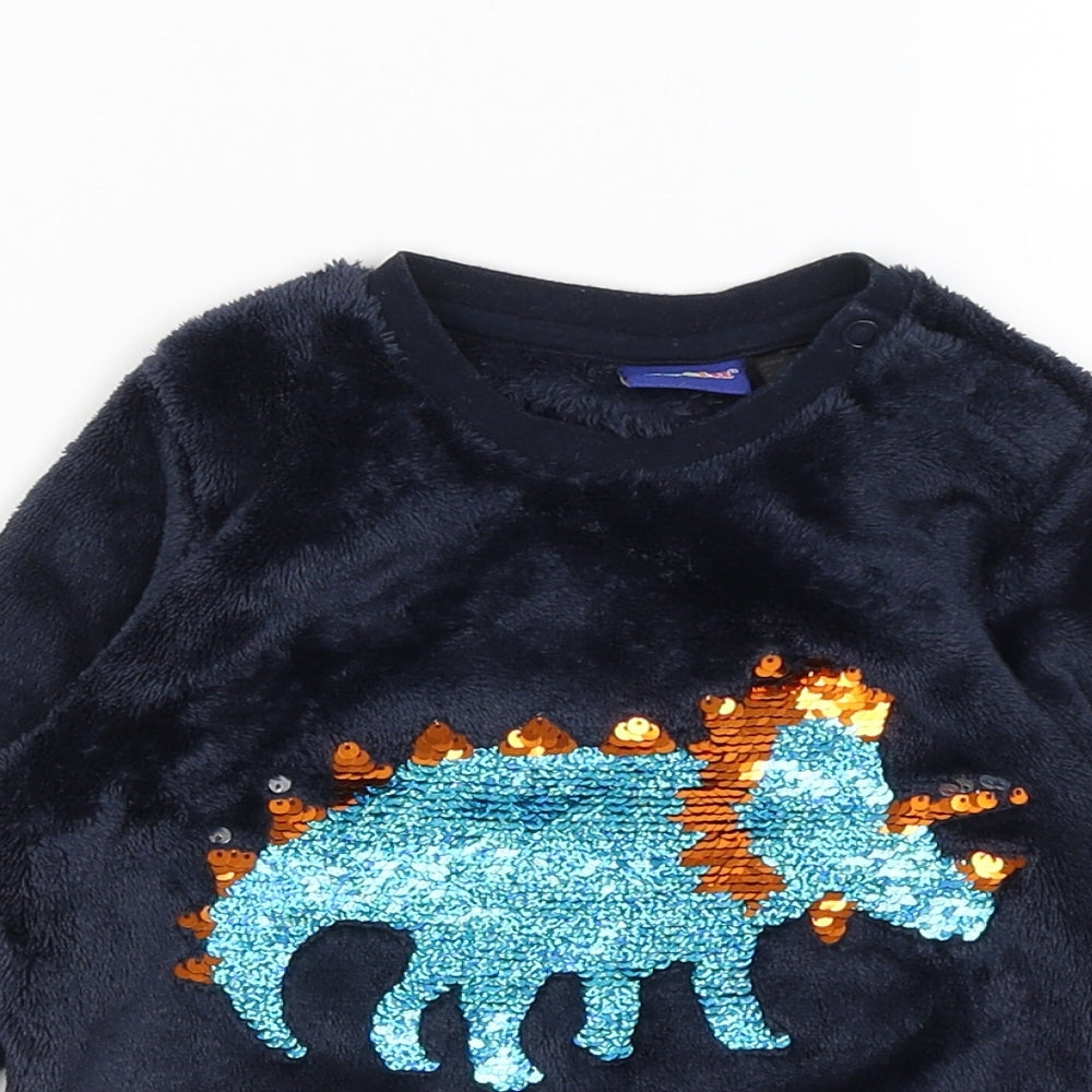 Lupilu Baby Blue   Pullover Jumper Size 18-24 Months  - Triceratops