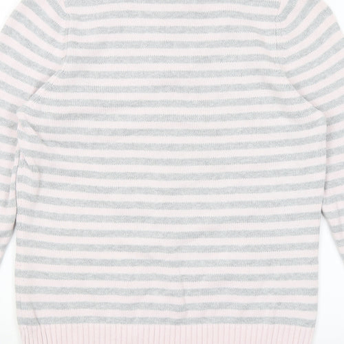 M&S Womens Pink Striped  Pullover Jumper Size 12