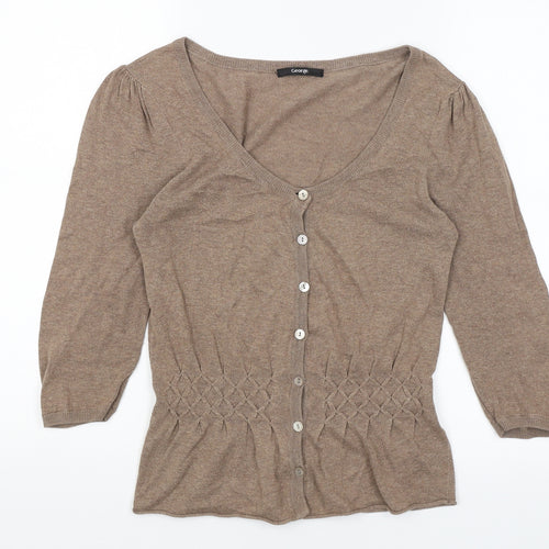 George Womens Brown   Cardigan Jumper Size 10