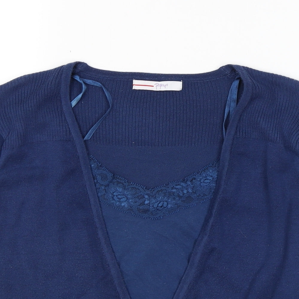 Papaya Womens Blue   Cardigan Jumper Size 14
