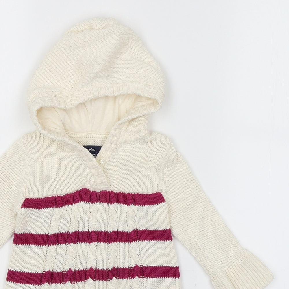 Baby Gap Baby Ivory Striped  Pullover Jumper Size 9-12 Months