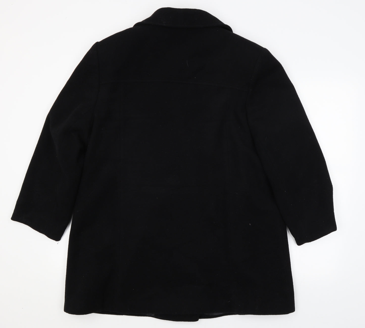 AMARANTO Womens Black   Overcoat Coat Size 18