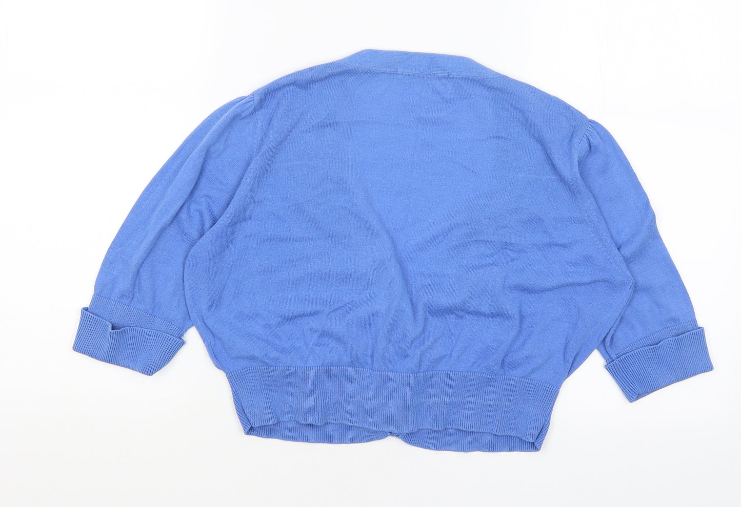 M&S Womens Blue   Cardigan Jumper Size 12