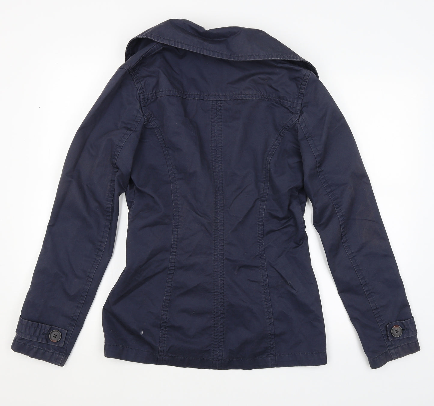 H&M Womens Blue   Overcoat Coat Size 8