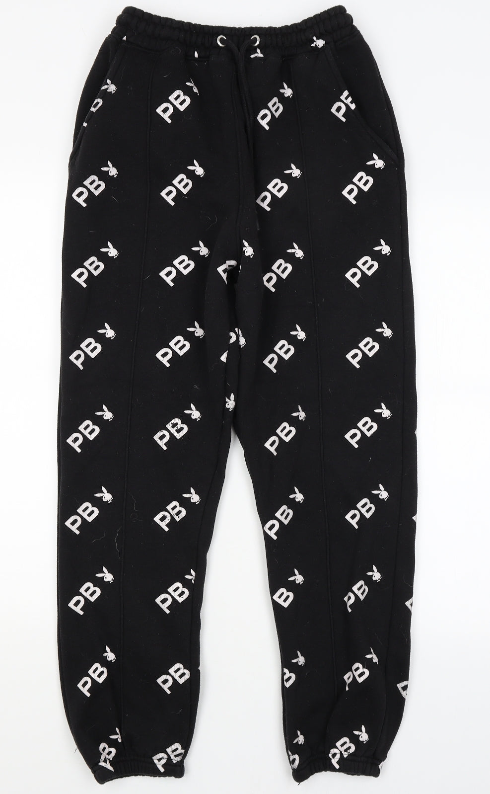 Playboy x Missguided Womens Black   Jogger Trousers Size 6 L27 in