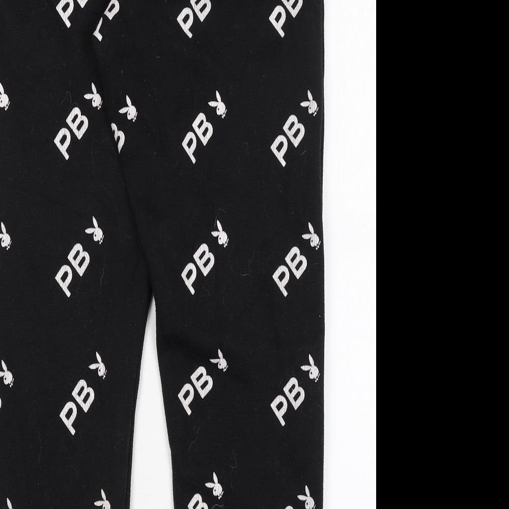 Playboy x Missguided Womens Black   Jogger Trousers Size 6 L27 in