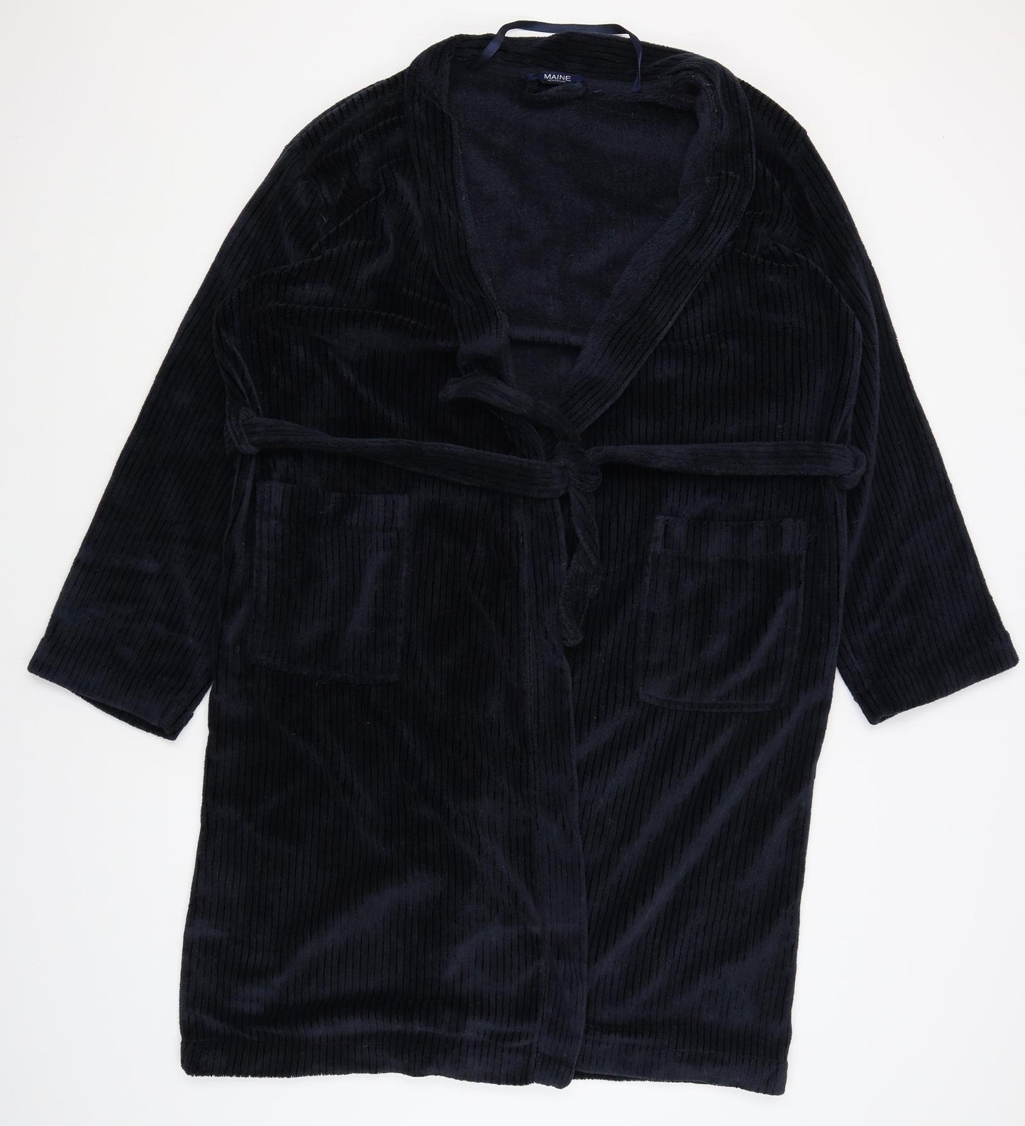 Maine Mens Blue Solid   Gown Size L