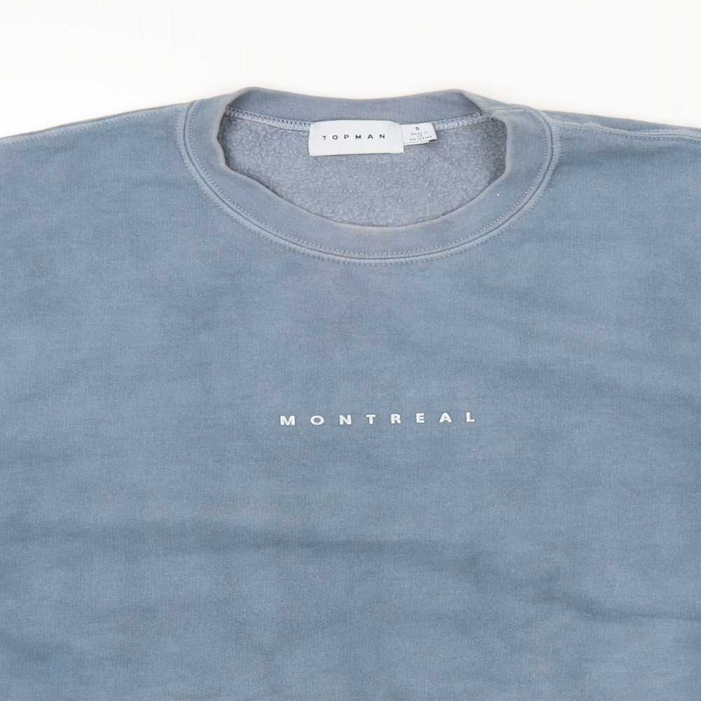Topman Mens Blue   Pullover Jumper Size S