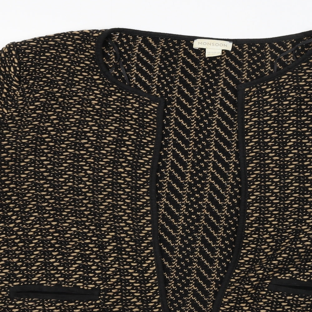 Monsoon Womens Black   Wrap Jumper Size 16