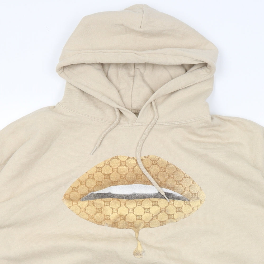 Preworn Mens Beige   Pullover Hoodie Size XL