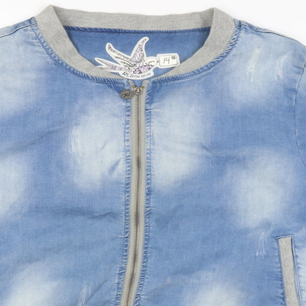 Red or Dead Womens Blue   Jacket  Size 14