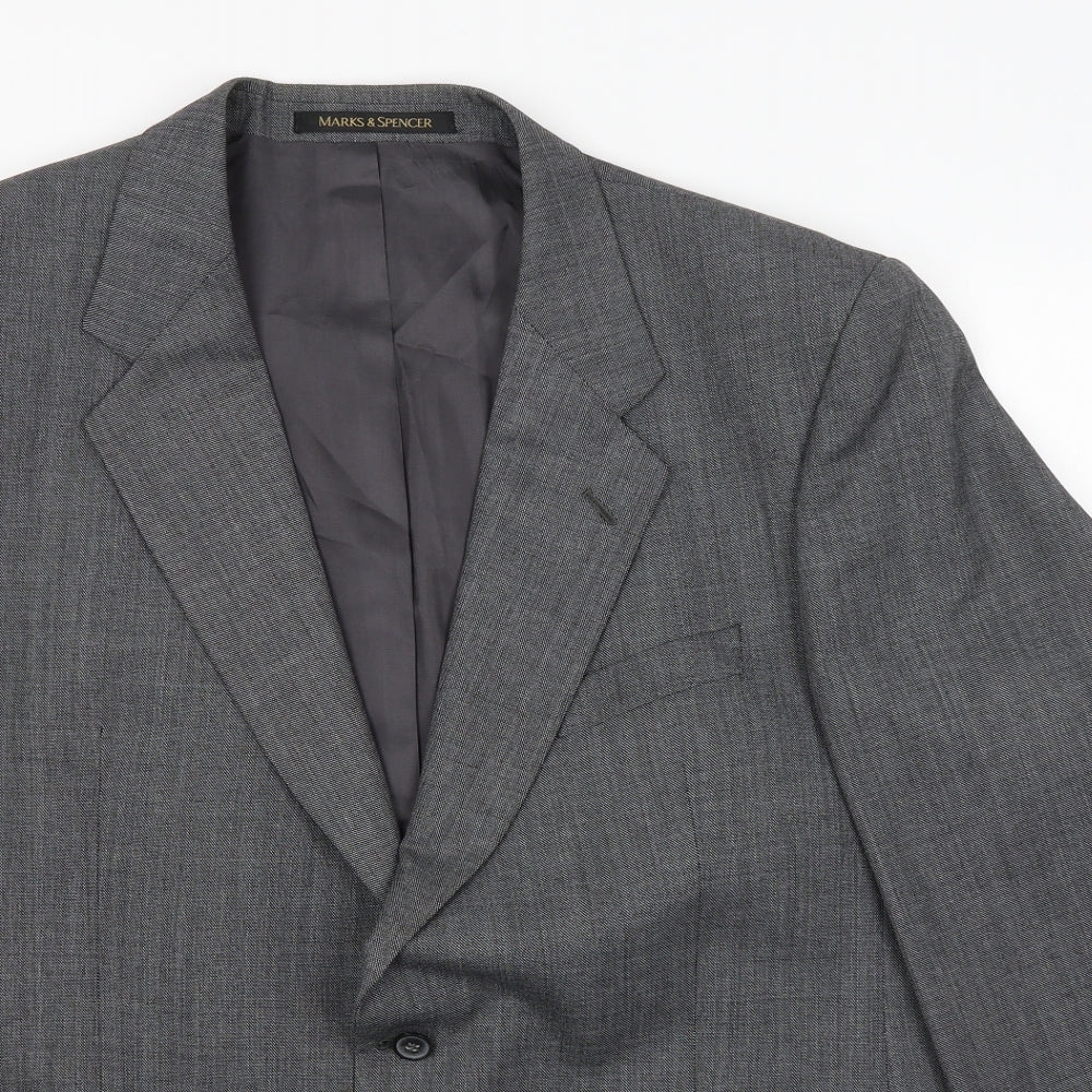 St Michael Mens Grey   Jacket Blazer Size XL