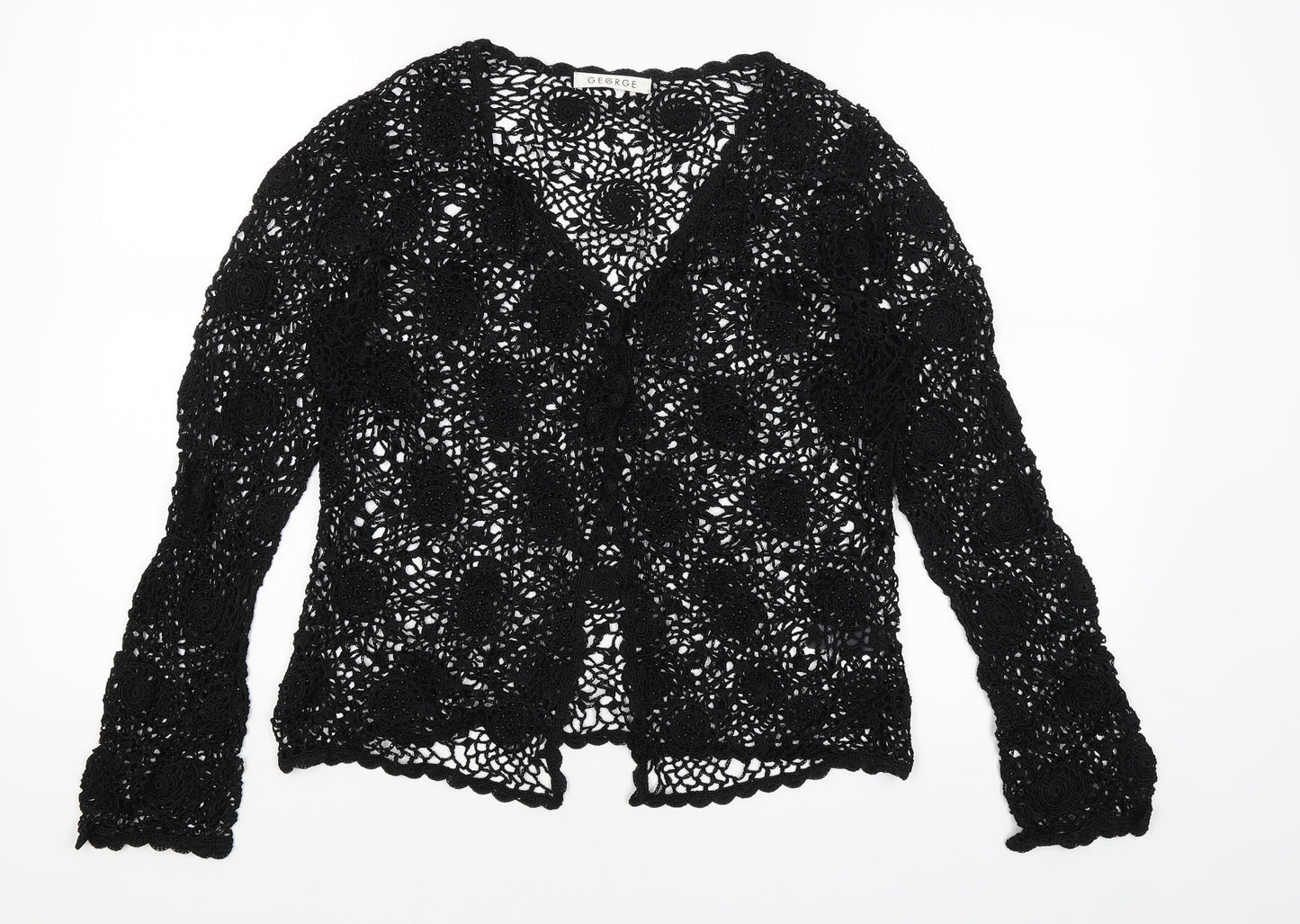 George Womens Black   Cardigan Jumper Size L