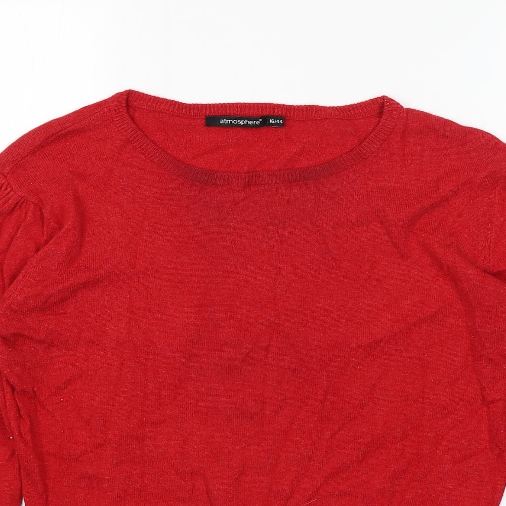 Atmosphere Womens Red   Pullover Jumper Size 16