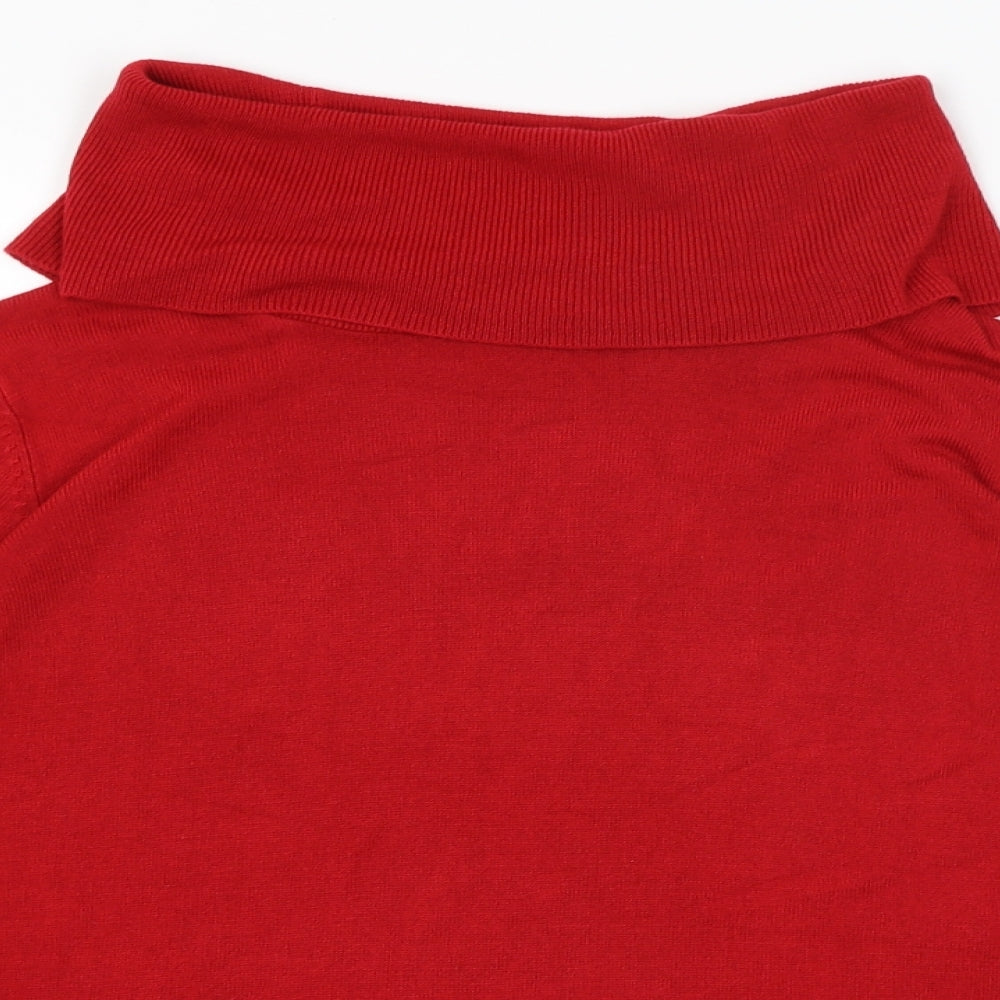 M&S Womens Red   Pullover Jumper Size 18
