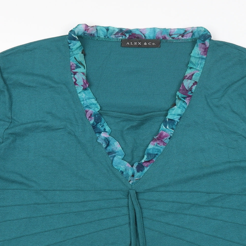 Alex & Co Womens Blue   Basic Blouse Size 18