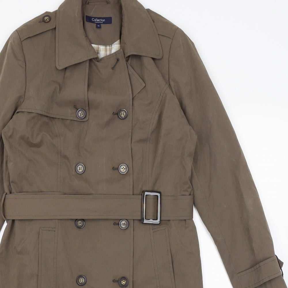 Collection Womens Brown   Overcoat Coat Size 12
