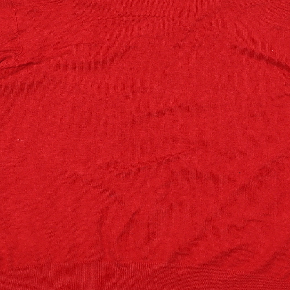 M&S Womens Red   Cardigan Jumper Size 16