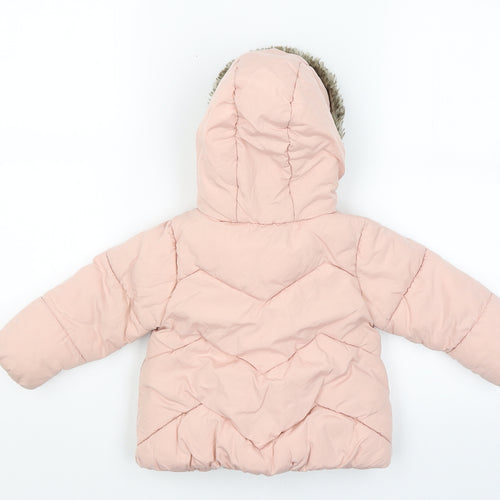 F&F Baby Pink   Puffer Jacket Coat Size 12-18 Months